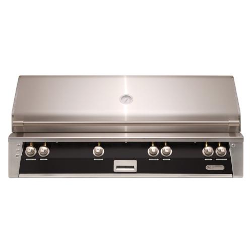 Alfresco Grills ALXE 56 Inch 4 Burner Built In Natural Gas Grill with Sear Zone and Rear Infrared Burner    Jet Black Gloss
