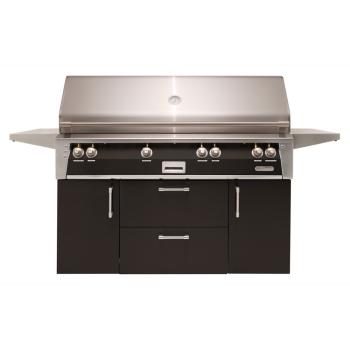 Alfresco Grills ALXE 56 Inch 4 Burner Freestanding Gas Grill with Sear Zone and Rear Infrared Burner Jet Black Matte350