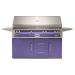 Alfresco Grills ALXE 56 Inch 4 Burner Freestanding Gas Grill with Sear Zone and Rear Infrared Burner on Refrigerated Cart Blue Lilac75