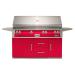 Alfresco Grills ALXE 56 Inch 4 Burner Freestanding Gas Grill with Sear Zone and Rear Infrared Burner on Refrigerated Cart Raspberry Red75