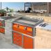 Alfresco Grills 30 Inch 2 Burner Built In Natural Gas Commercial Style Flat Top Griddle   Luminous Orange