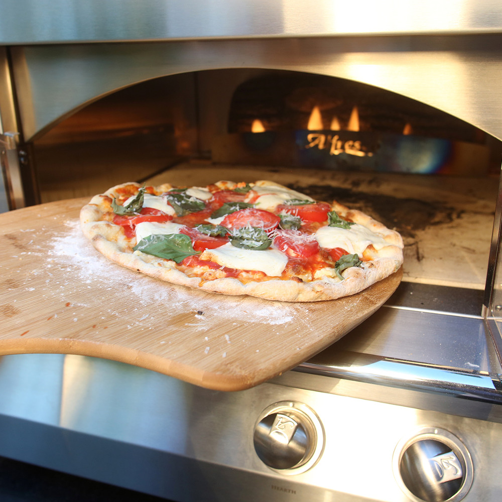 Alfresco Grills 30 Inch Built In Natural Gas Outdoor Pizza Oven   Raspberry Red