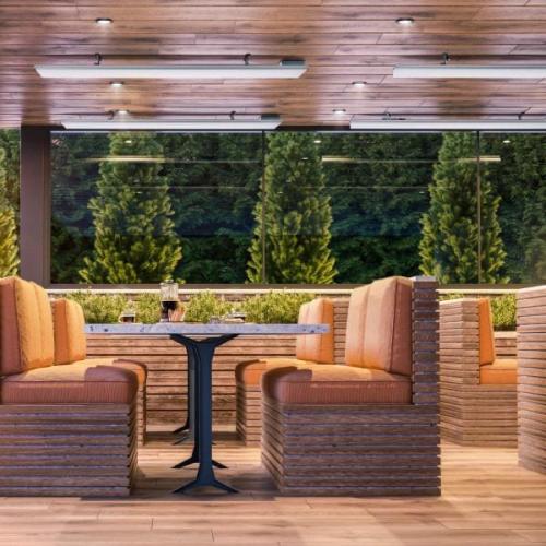 Outdoor 36 Inch 1500W Single Element Electric Wall Mounted Long Wave Radiant Patio Heater   120V   White