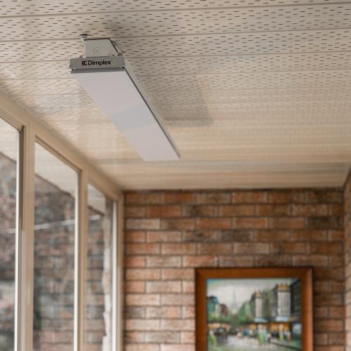 Outdoor 72 Inch 3200W Single Element Electric Wall Mounted Long Wave Radiant Patio Heater   240V   White