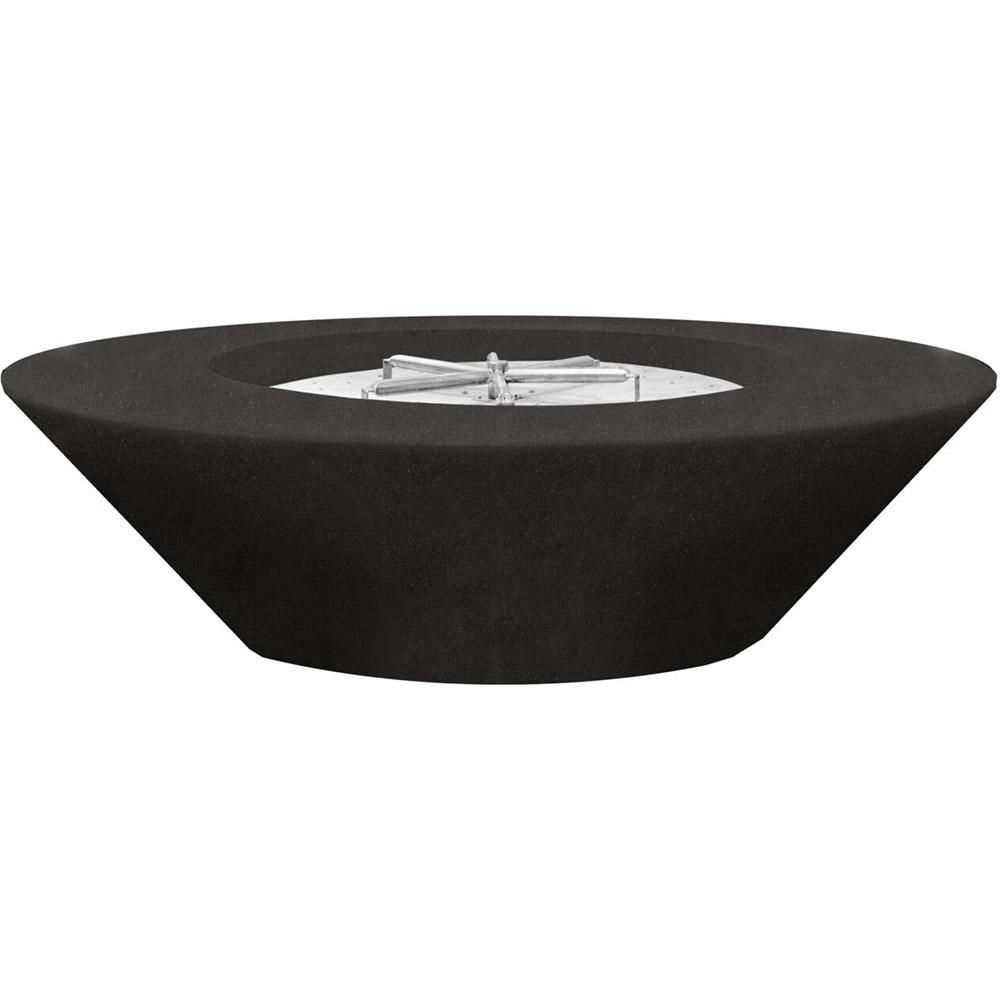 Prism Hardscapes Embarcadero 60 Inch Round 125000 BTU Natural Gas Fire Pit Bowl   Ebony