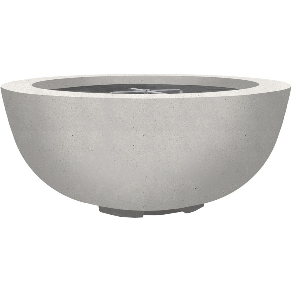 Prism Hardscapes Moderno 8 39 Inch 65000 BTU Propane Gas Round Fire Pit Bowl   Ultra White