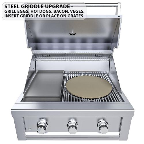 Sunstone Grills Ruby Series 30 Inch 3 Burner Built In Natural Gas Grill