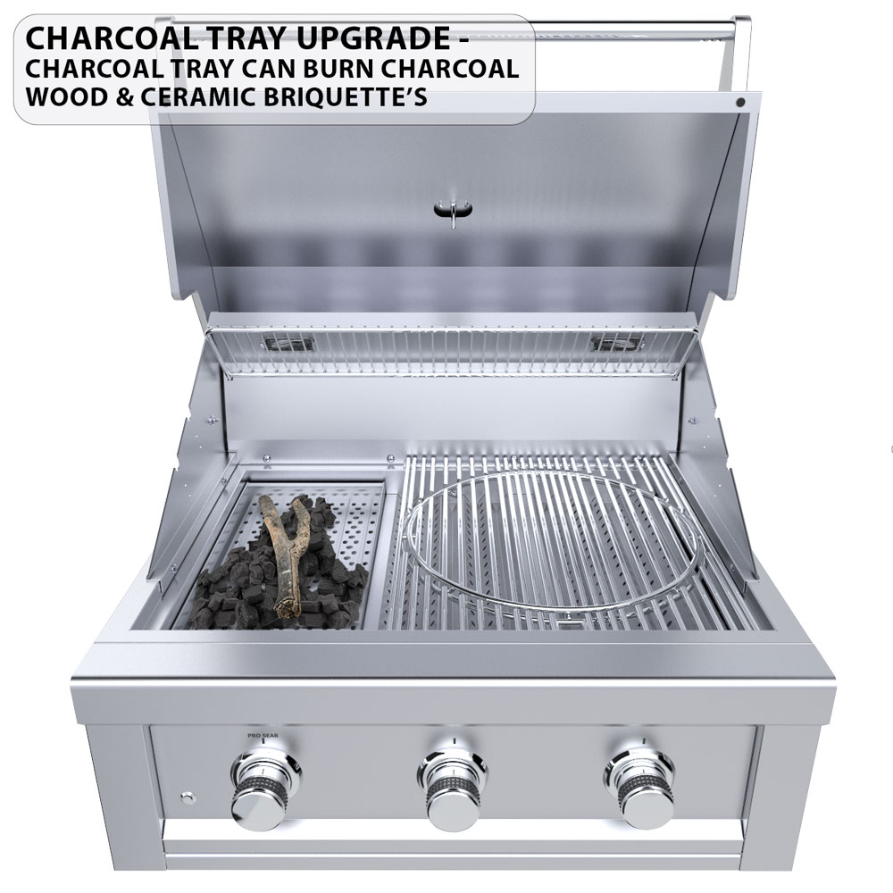 Sunstone Grills Ruby Series 30 Inch 3 Burner Built In Natural Gas Grill