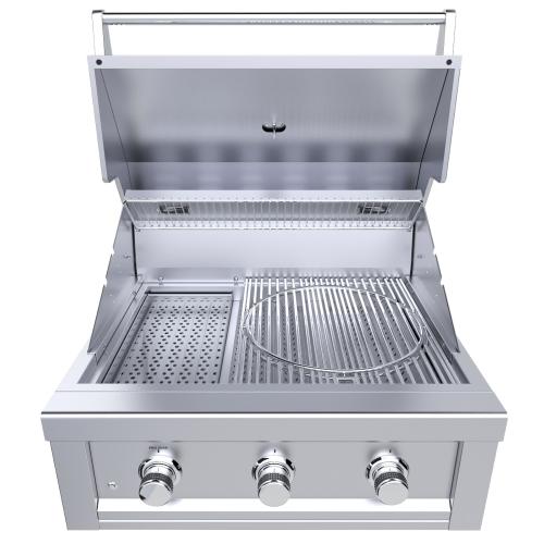 Sunstone Grills Ruby Series 30 Inch 3 Burner Built In Propane Gas Grill