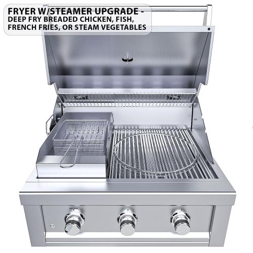 Sunstone Grills Ruby Series 30 Inch 3 Burner Built In Propane Gas Grill