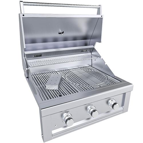 Sunstone Grills Ruby Series 30 Inch 3 Burner Built In Propane Gas Grill
