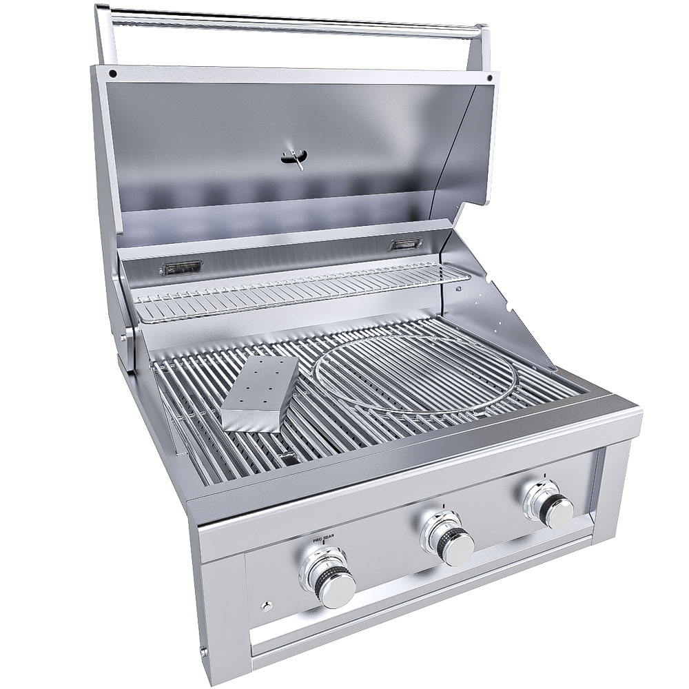 Sunstone Grills Ruby Series 30 Inch 3 Burner Built In Propane Gas Grill