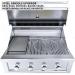 Sunstone Grills Ruby Series 36 Inch 4 Burner Built In Natural Gas Grill