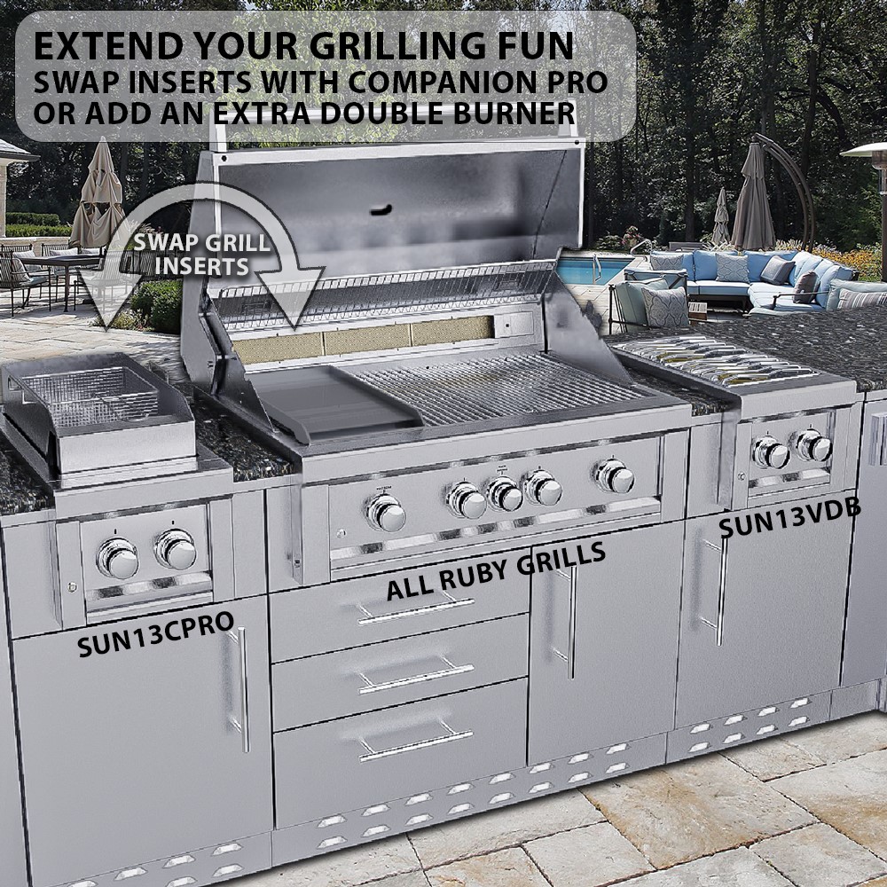 Sunstone Grills Ruby Series 36 Inch 4 Burner Built In Natural Gas Grill