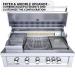 Sunstone Grills Ruby Series 42 Inch 5 Burner Built In Natural Gas Grill with Rear Infrared Burner