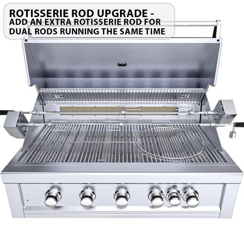 Sunstone Grills Ruby Series 42 Inch 5 Burner Built In Propane Gas Grill with Rear Infrared Burner