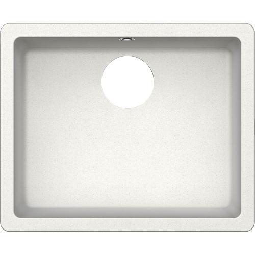 IPT Sinks 22 Inch x 17 Inch Single Bowl Granite Dual Mount Sink   White