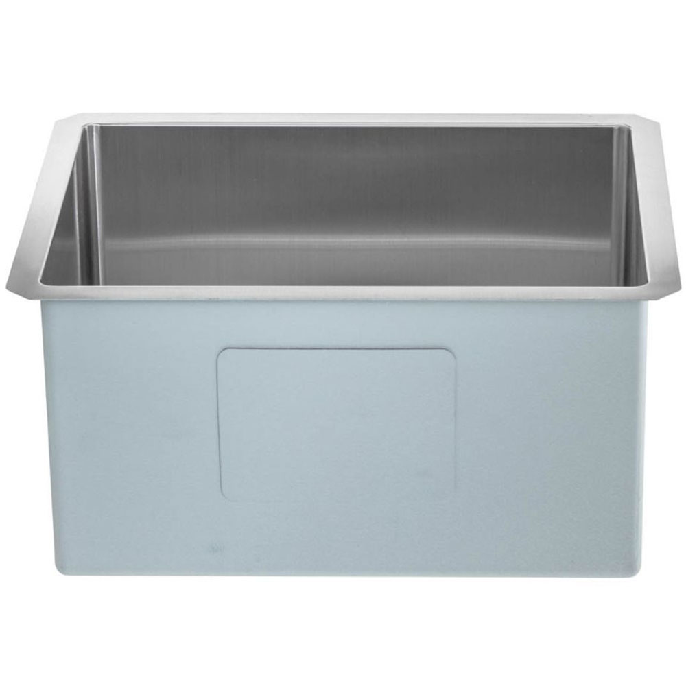 IPT Sinks 16 Gauge 20 Inch x 15 Inch Single Bowl Stainless Steel Zero Radius Undermount Sink