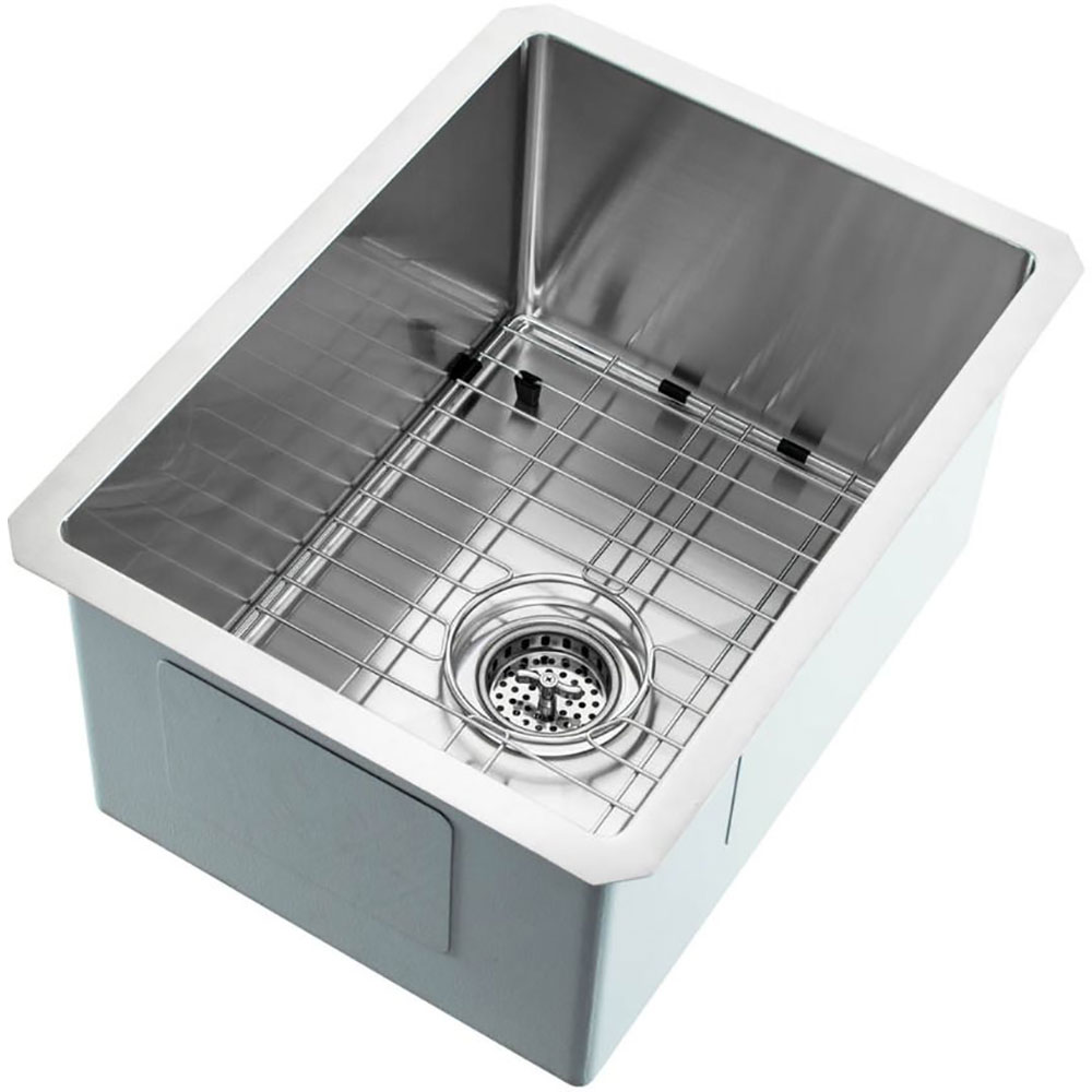 IPT Sinks 16 Gauge 20 Inch x 15 Inch Single Bowl Stainless Steel Zero Radius Undermount Sink