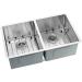 IPT Sinks 16 Gauge 32 Inch x 19 Inch 50 50 Offset Double Bowl Stainless Steel Zero Radius Undermount Sink