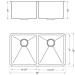 IPT Sinks 16 Gauge 32 Inch x 19 Inch 50 50 Offset Double Bowl Stainless Steel Zero Radius Undermount Sink