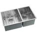 IPT Sinks 16 Gauge 32 Inch x 19 Inch 60 40 Offset Double Bowl Stainless Steel Zero Radius Undermount Sink