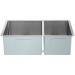 IPT Sinks 16 Gauge 32 Inch x 19 Inch 60 40 Offset Double Bowl Stainless Steel Zero Radius Undermount Sink