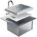 Sunstone Grills Premium 21 Inch x 20 Inch Outdoor Rated Stainless Steel Drop In Sink with Hot and Cold Faucet