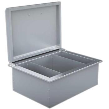 Sunstone Grills 28 Inch Drop In Ice Bin Cooler with Stainless Lid and Dual Dividers A IC350