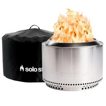 Solo Stove Canyon 2 0 30 Inch Round Stainless Steel Wood Burning Fire Pit with Stand and Cover SSCYN SD 2 0 SHELTER350