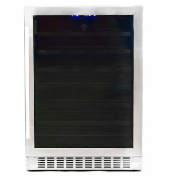 Azure 24 Inch 54 Bottle Outdoor Rated Wine Cellar Stainless Steel 2 0 Version A224WC S Empty350