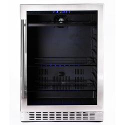 Azure 24 Inch 5 6 Cu Ft Outdoor Rated Beverage Cooler Stainless Steel 2 0 Version A224BEV S Closed250
