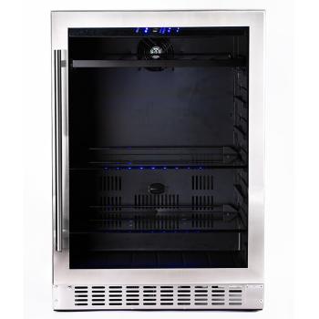 Azure 24 Inch 5 6 Cu Ft Outdoor Rated Beverage Cooler Stainless Steel 2 0 Version A224BEV S Closed350