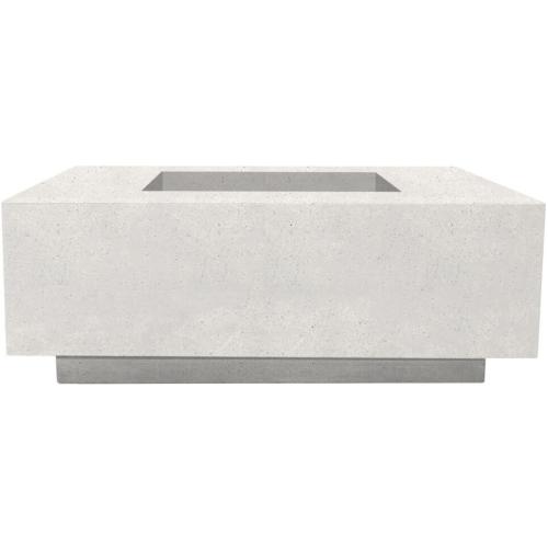 Prism Hardscapes Tavola 3 48 Inch 65000 BTU Propane Gas Square Fire Pit Table   Ultra White