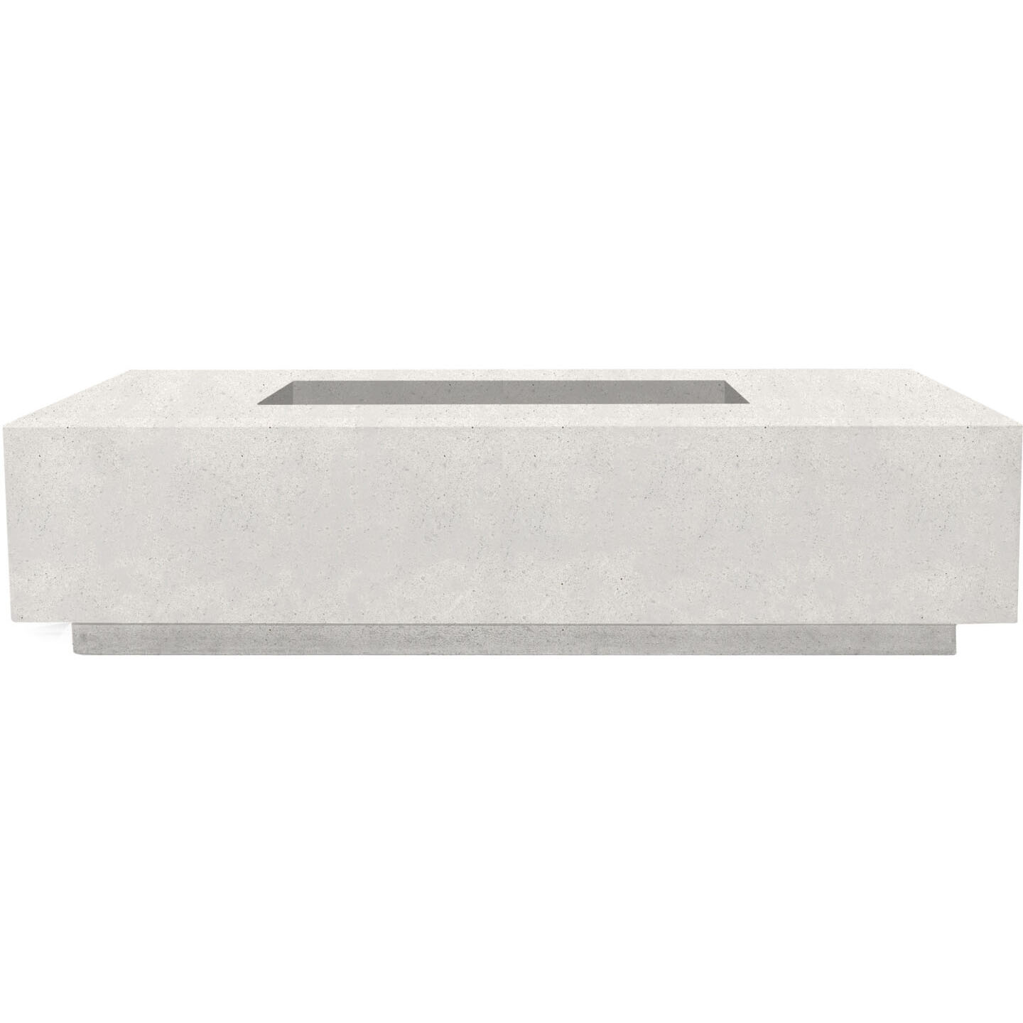 Prism Hardscapes Tavola 4 66 Inch 65000 BTU Natural Gas Rectangular Fire Pit Table   Ultra White