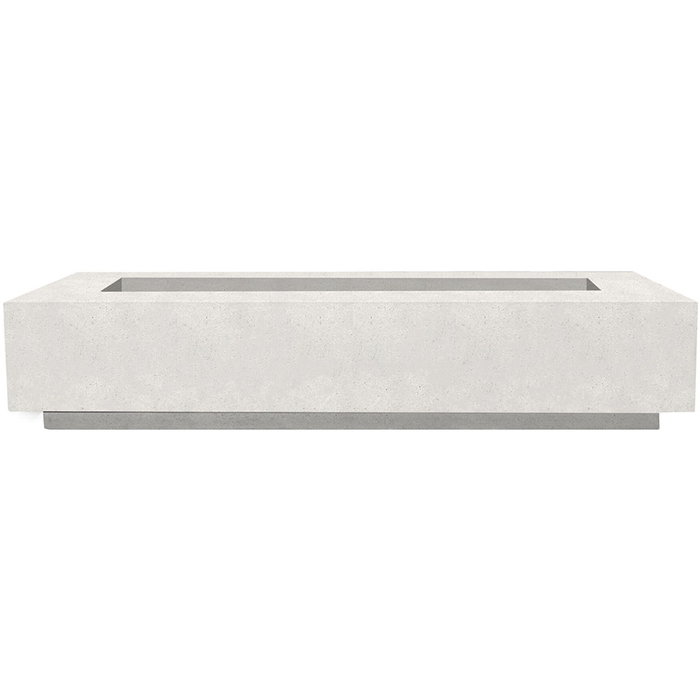 Prism Hardscapes Tavola 6 90 Inch 90000 BTU Natural Gas Rectangular Fire Pit Table   Ultra White