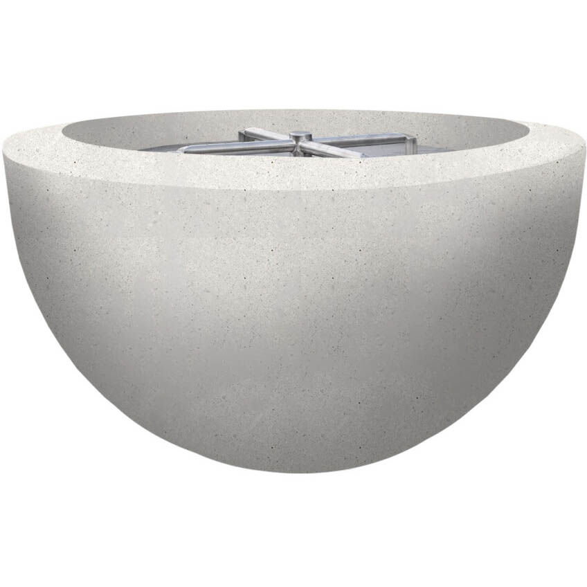 Prism Hardscapes Moderno 3 30 Inch 65000 BTU Natural Gas Round Fire Pit Bowl   Ultra White