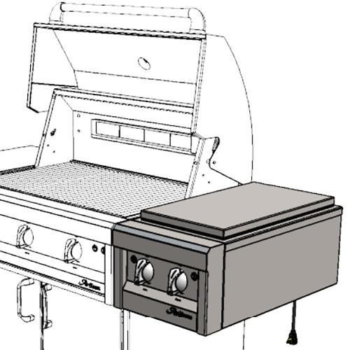 Artisan Side Shelf Mount for 30000 BTU Built In Double Side Burner