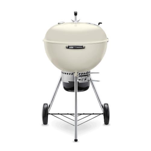 Weber Grills Master Touch 22 Inch Charcoal Grill with Gourmet BBQ System Cooking Grate   Ivory