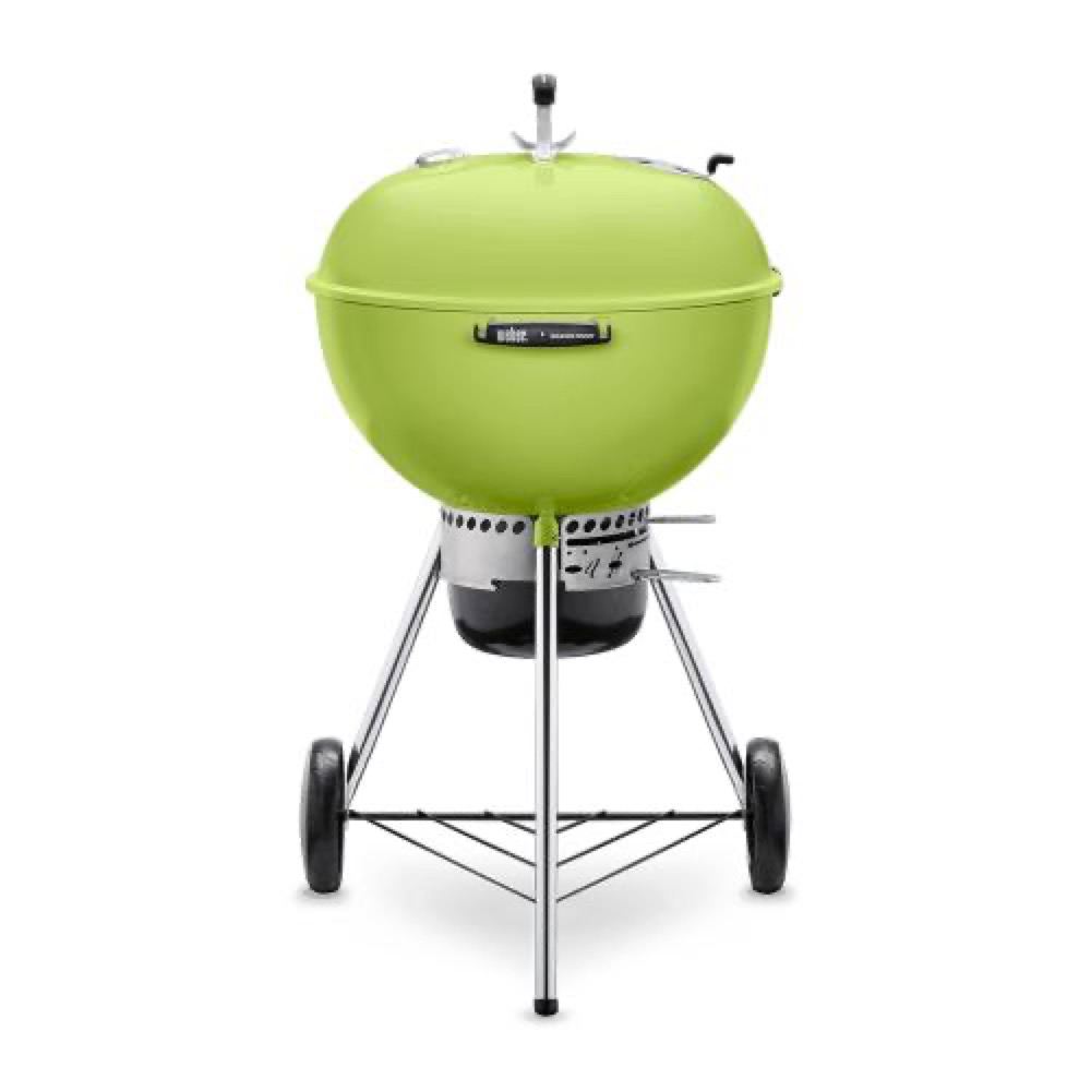 Weber Grills Master Touch 22 Inch Charcoal Grill with Gourmet BBQ System Cooking Grate   Spring Green