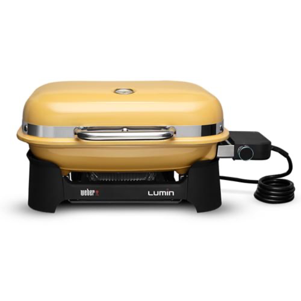 Weber Grills Lumin 1000 Compact 23 Inch 120V Portable Electric Grill   Yellow