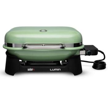 Weber Grills Lumin 2000 26 Inch 120V Portable Electric Grill Light Green 92070901350