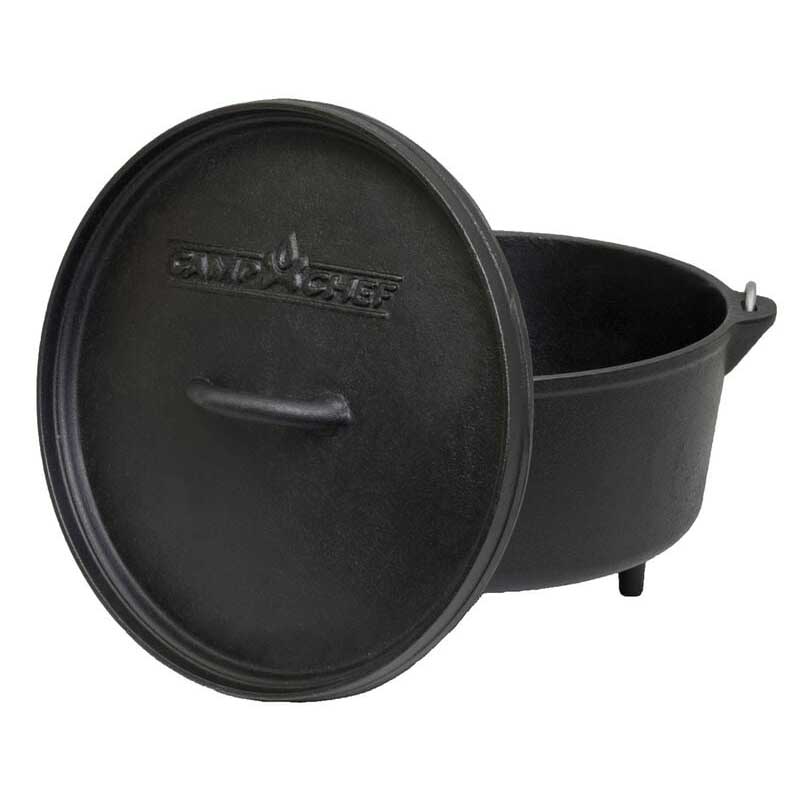 Camp Chef 12 Inch Pre Seasoned Cast Iron Classic Deep Dutch Oven   8 Quart