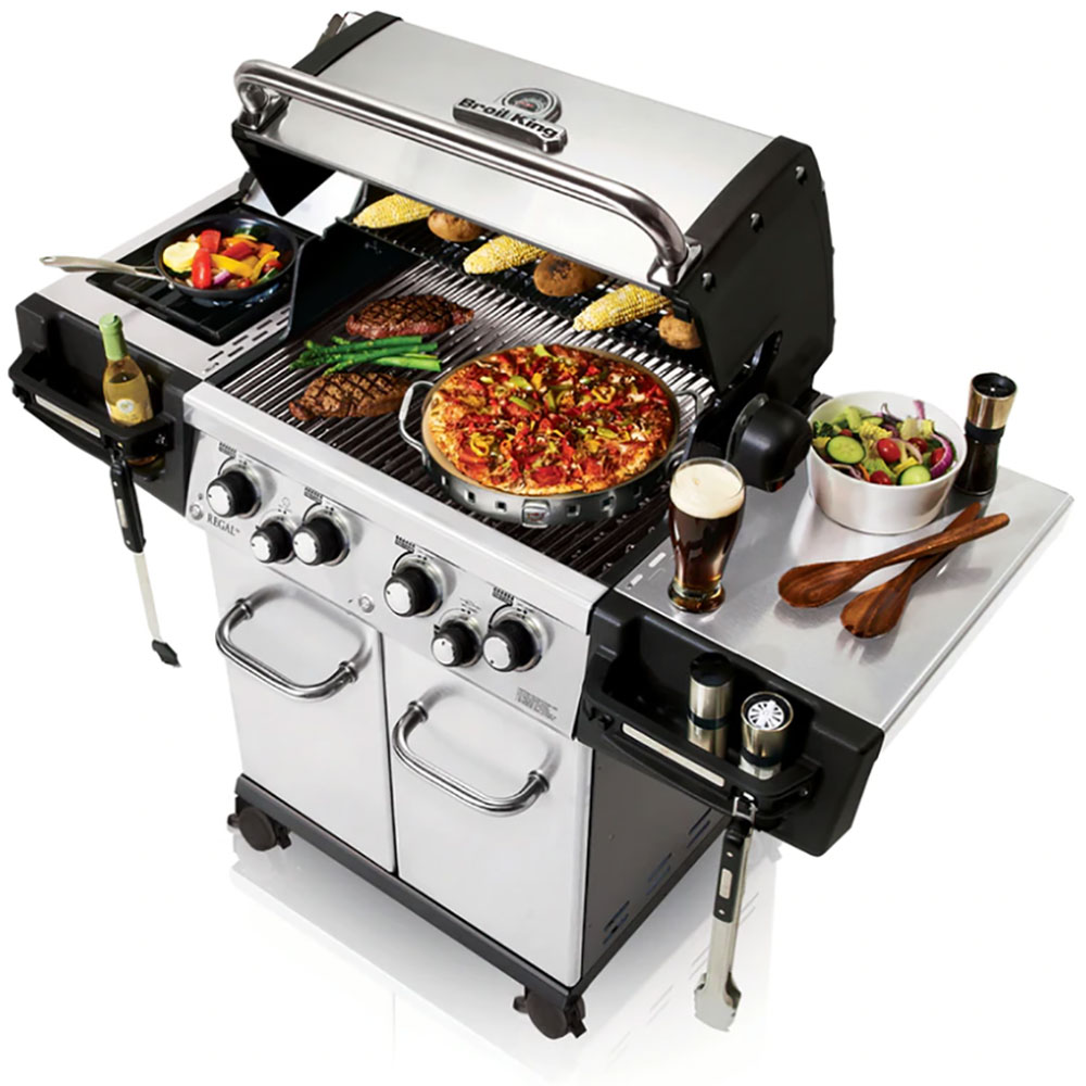 Broil King Regal S490 Pro 4 Burner Freestanding Natural Gas Grill with Rear Burner and Side Burner