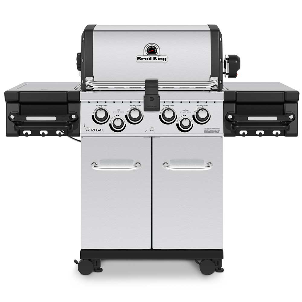 Broil King Regal S490 Pro 4 Burner Freestanding Natural Gas Grill with Rear Burner and Side Burner