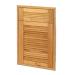 Pacific Teak Millworks Louvered Style 18 Inch Teak Wood Right Hinge Vertical Single Access Door with False Front Drawer AD1F 18LR75