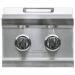 Sole Gourmet Built In Propane Gas Double Side Burner with White LED Lights and Hinged Lid