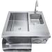 Sole Gourmet 30 Inch Stainless Steel Built In Bar Center with Ice Chest  and  Sink