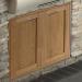 Pacific Teak Millworks Shaker Style 34 Inch Teak Wood Double Access Door