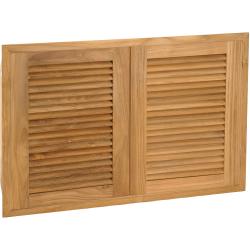 Pacific Teak Millworks Louvered Style 34 Inch Teak Wood Double Access Door AD2 34L250